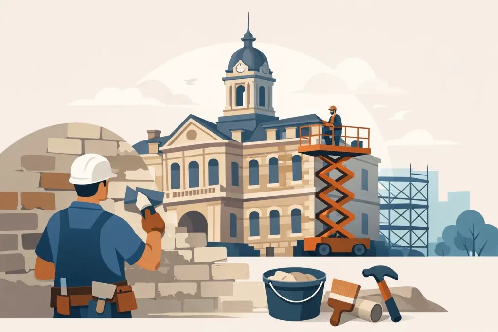 Entretenir la maçonnerie d’un bâtiment patrimonial
