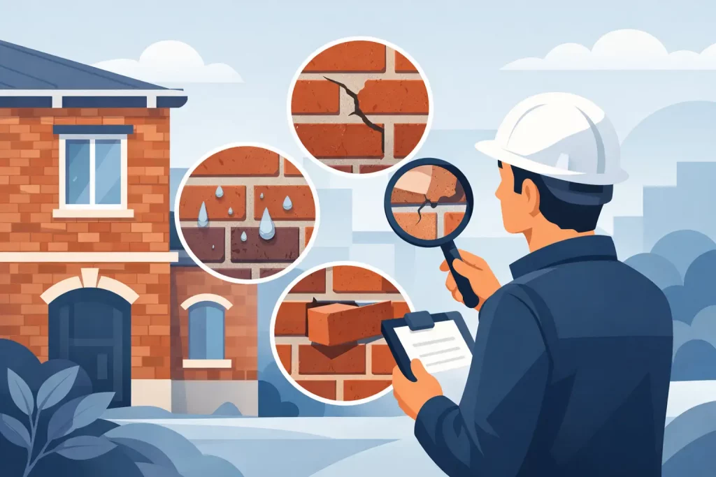 Inspection façade en brique : quoi vérifier