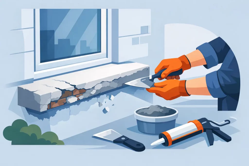 Comment réparer une allège détériorée ?