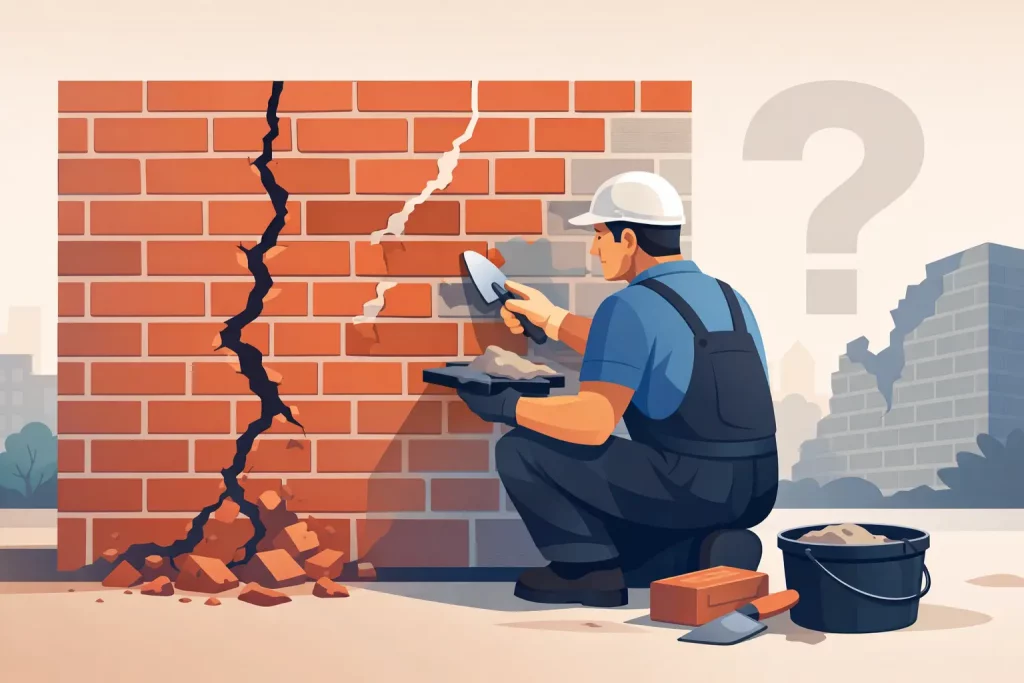Peut-on réparer un mur de brique fissuré ?