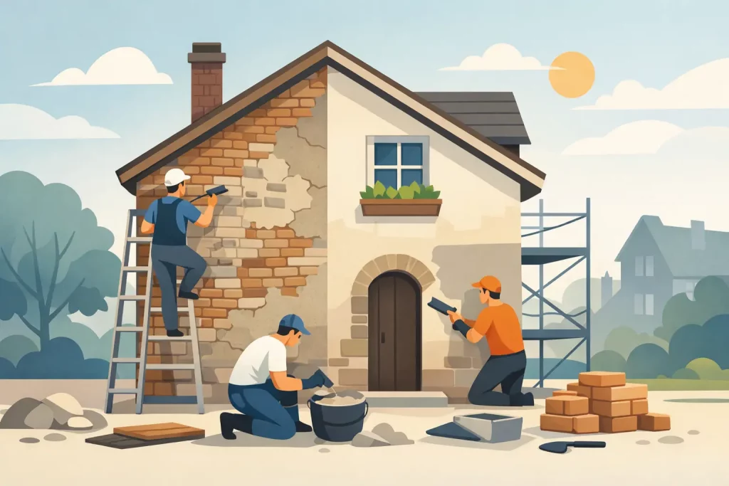 Rénover la maçonnerie extérieure d’une maison ancienne